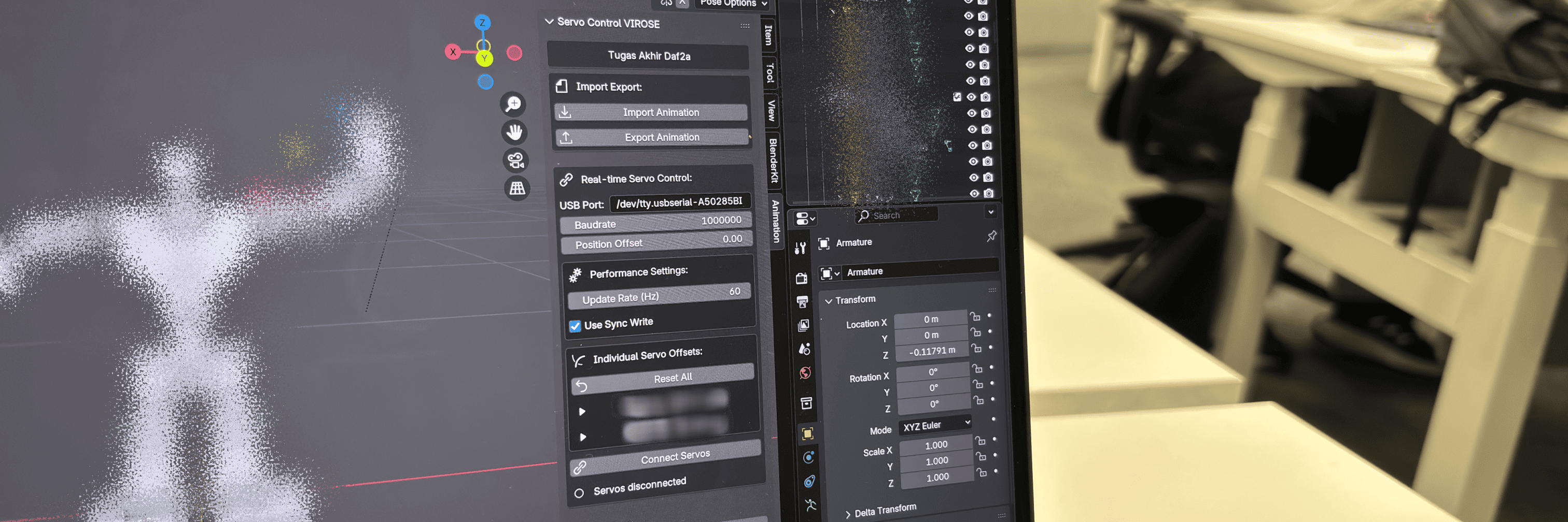 Plugin Blender Robot Humanoid — Portfolio Project by Muhammad Daffa Ashdaqfillah